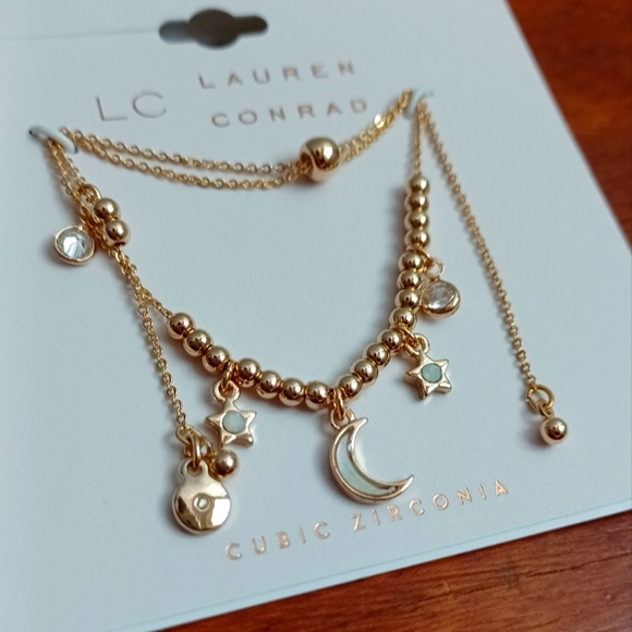 LC Lauren Conrad Jewelry - LC LAUREN CONRAD STAR AND MOON ADJUSTABLE BRACELET